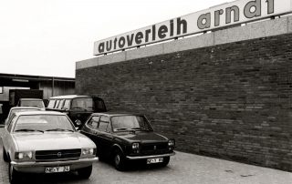Historisches Foto Autoverleih Arndt in 1974